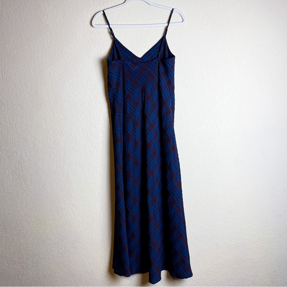 Hatch Ricky Slip Plaid Dress Port Navy Size 0 Maternity 0-2 - Picture 7 of 9